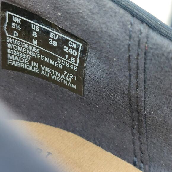 Clarks Cora Heather Interest Camo Navy Blue Loafers Size 8 - Picture 2 of 13